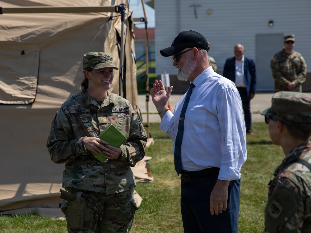 U.S. Representative Derrick Van Orden Visits 135th Medical Company Area Support during Annual Training