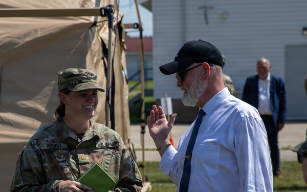 U.S. Representative Derrick Van Orden Visits 135th Medical Company Area Support during Annual Training