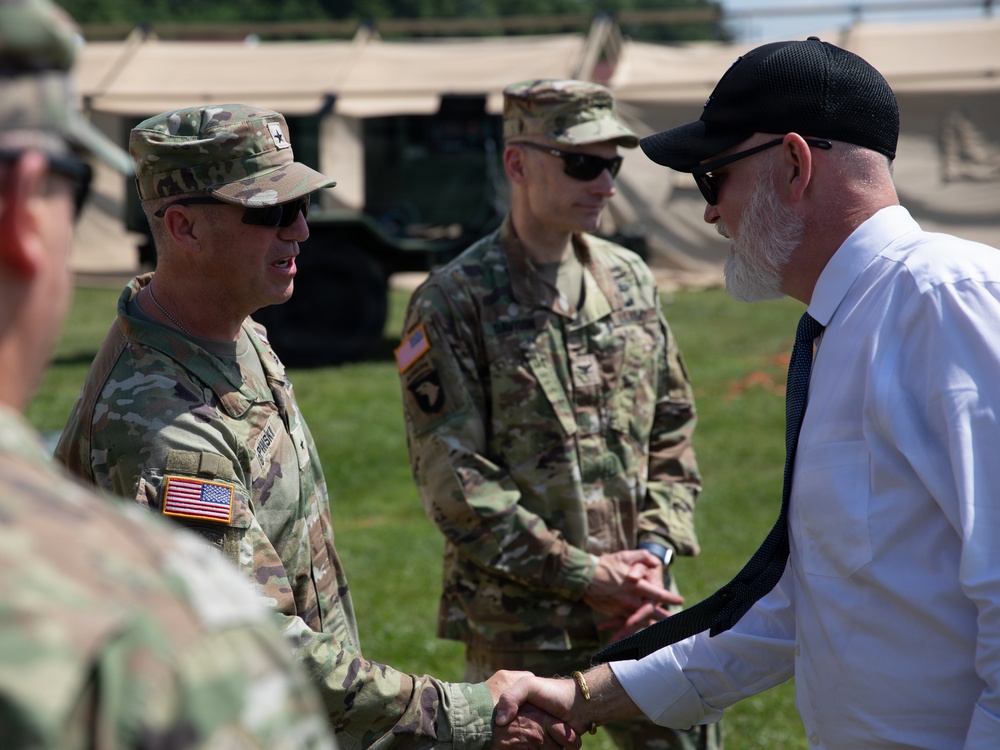 U.S. Representative Derrick Van Orden Visits 135th Medical Company Area Support during Annual Training