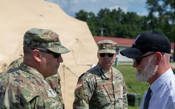 U.S. Representative Derrick Van Orden Visits 135th Medical Company Area Support during Annual Training