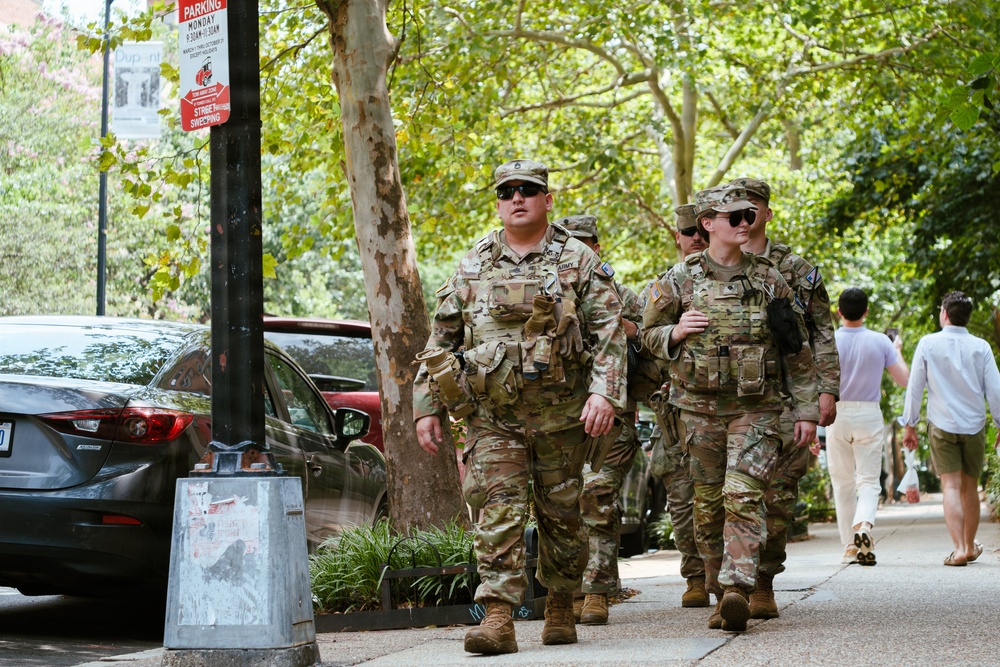 JTF-DC Arkansas Guardsmen continue patrolling Logan Circle
