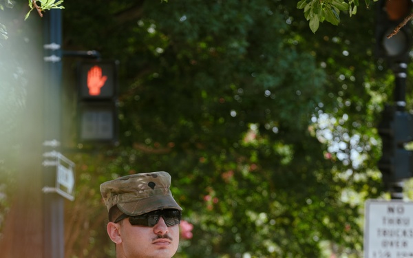 JTF-DC Arkansas Guardsmen continue patrolling Logan Circle