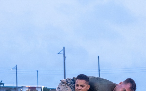 U.S. Marine with 3rd Marine Division conduct a Staff NCO and Officer Physical Training Event