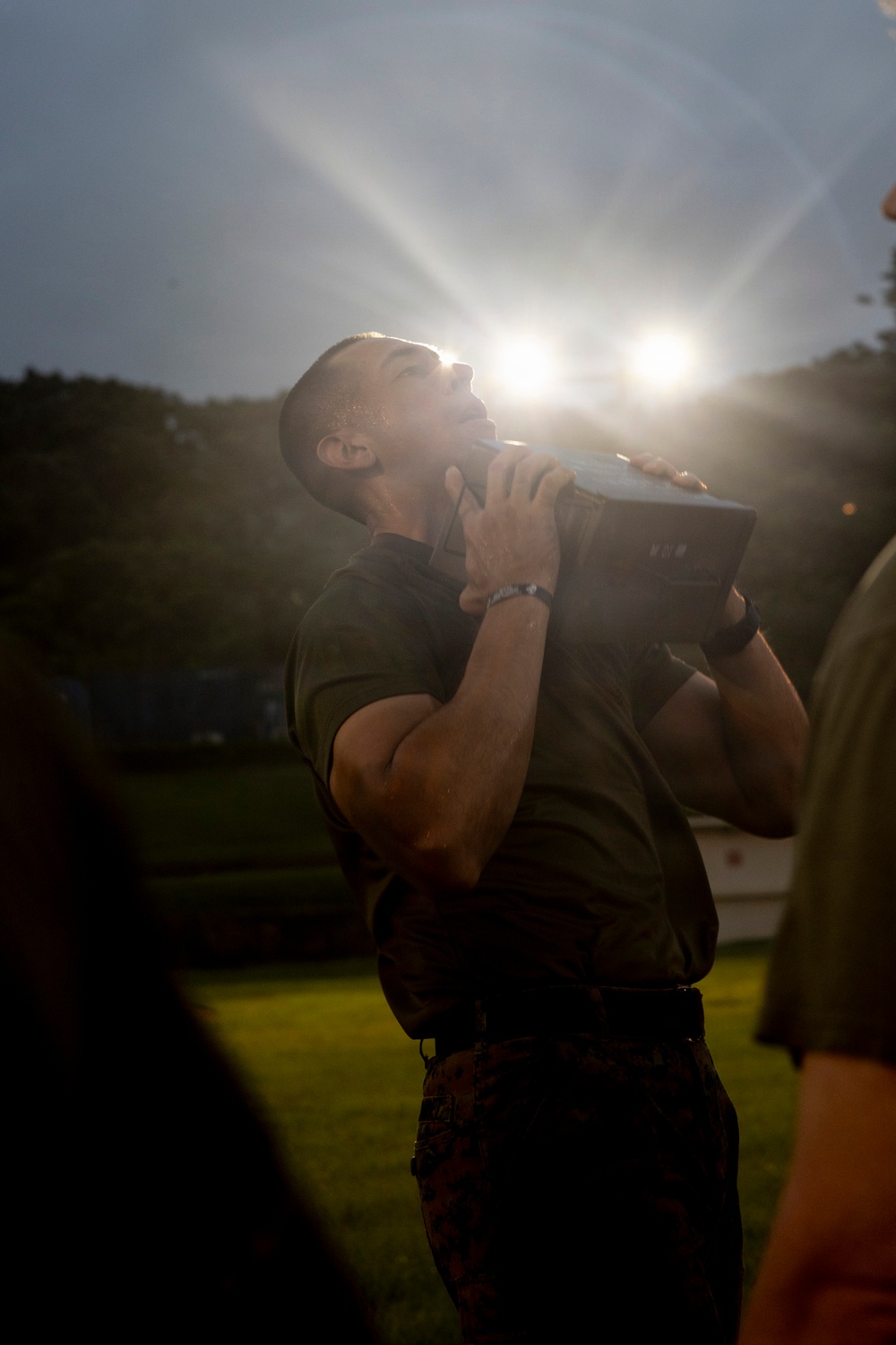 U.S. Marine with 3rd Marine Division conduct a Staff NCO and Officer Physical Training Event