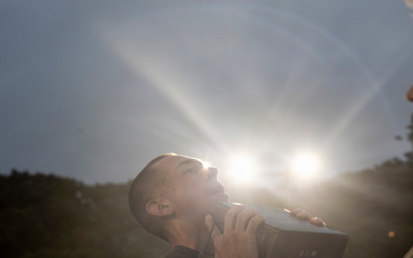 U.S. Marine with 3rd Marine Division conduct a Staff NCO and Officer Physical Training Event