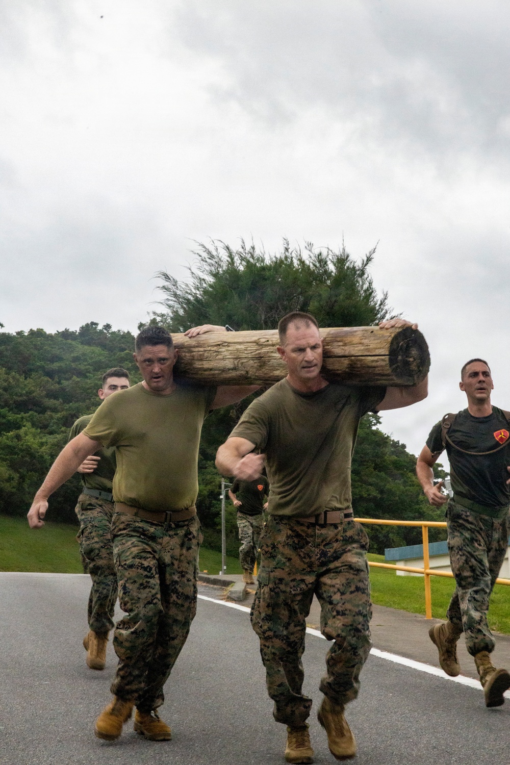 U.S. Marine with 3rd Marine Division conduct a Staff NCO and Officer Physical Training Event