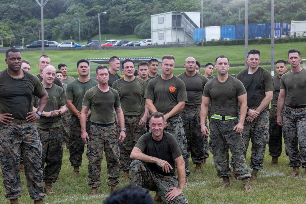 U.S. Marine with 3rd Marine Division conduct a Staff NCO and Officer Physical Training Event