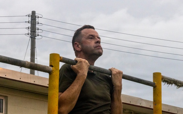 U.S. Marine with 3rd Marine Division conduct a Staff NCO and Officer Physical Training Event