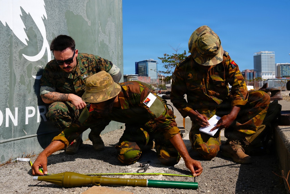U.S. Marines conduct Unexploded Ordnance Training with Papua New Guinea Defence Force’s Explosive Ordnance Disposal Unit
