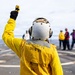 USS Mustin conducts aircraft firefighting drill