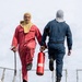 USS Mustin conducts aircraft firefighting drill