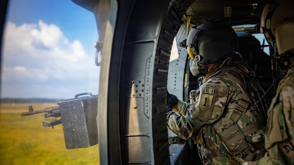 1st Infantry Division Aviation Soldiers Conduct Aerial Gunnery in Latvia