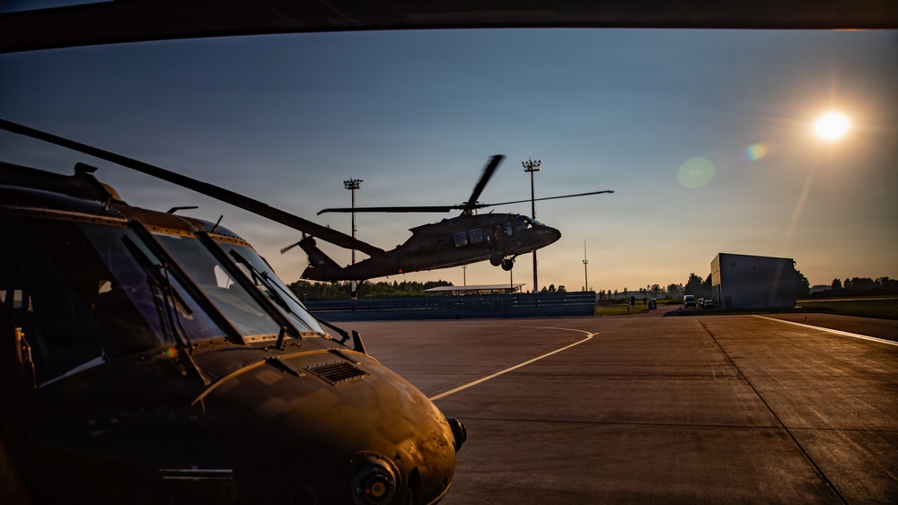 1st Infantry Division Aviation Soldiers Conduct Aerial Gunnery in Latvia