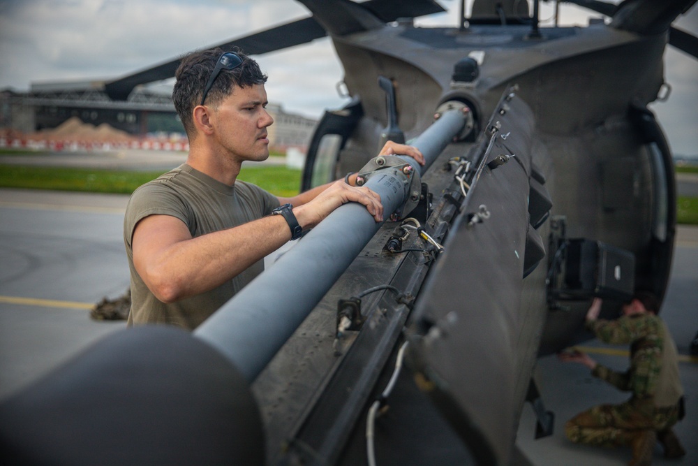 1st Infantry Division Aviation Soldiers Conduct Aerial Gunnery in Latvia