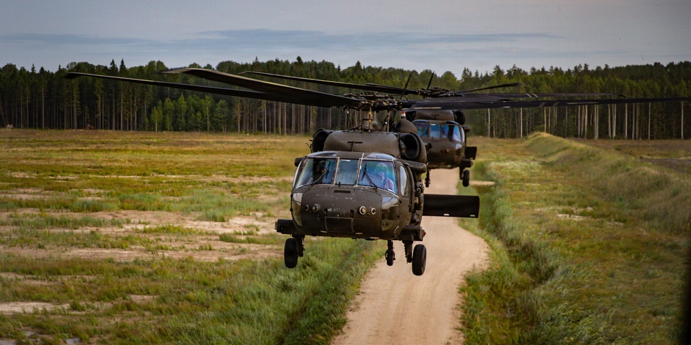1st Infantry Division Aviation Soldiers Conduct Aerial Gunnery in Latvia