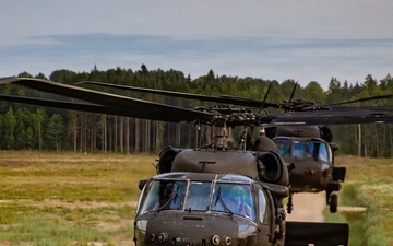 1st Infantry Division Aviation Soldiers Conduct Aerial Gunnery in Latvia
