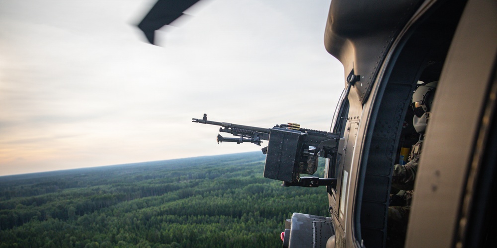 1st Infantry Division Aviation Soldiers Conduct Aerial Gunnery in Latvia
