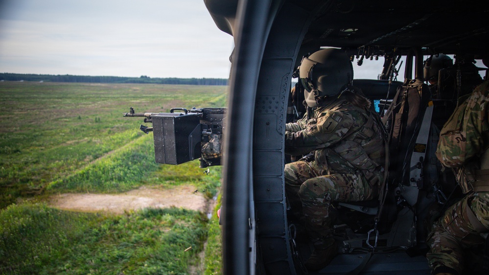 1st Infantry Division Aviation Soldiers Conduct Aerial Gunnery in Latvia