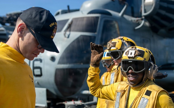 USS Tripoli Conducts Aviation Training Team Drill