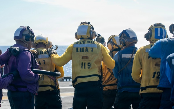 USS Tripoli Conducts Aviation Training Team Drill