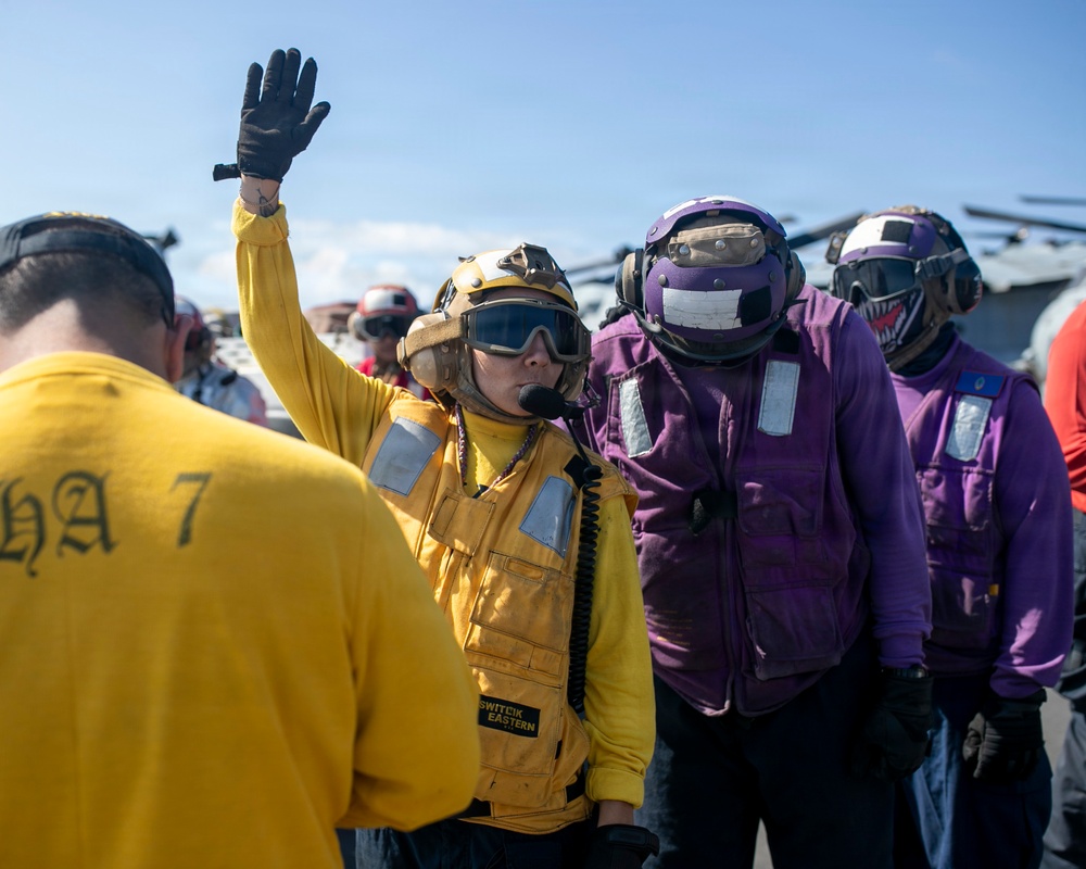 USS Tripoli Conducts Aviation Training Team Drill