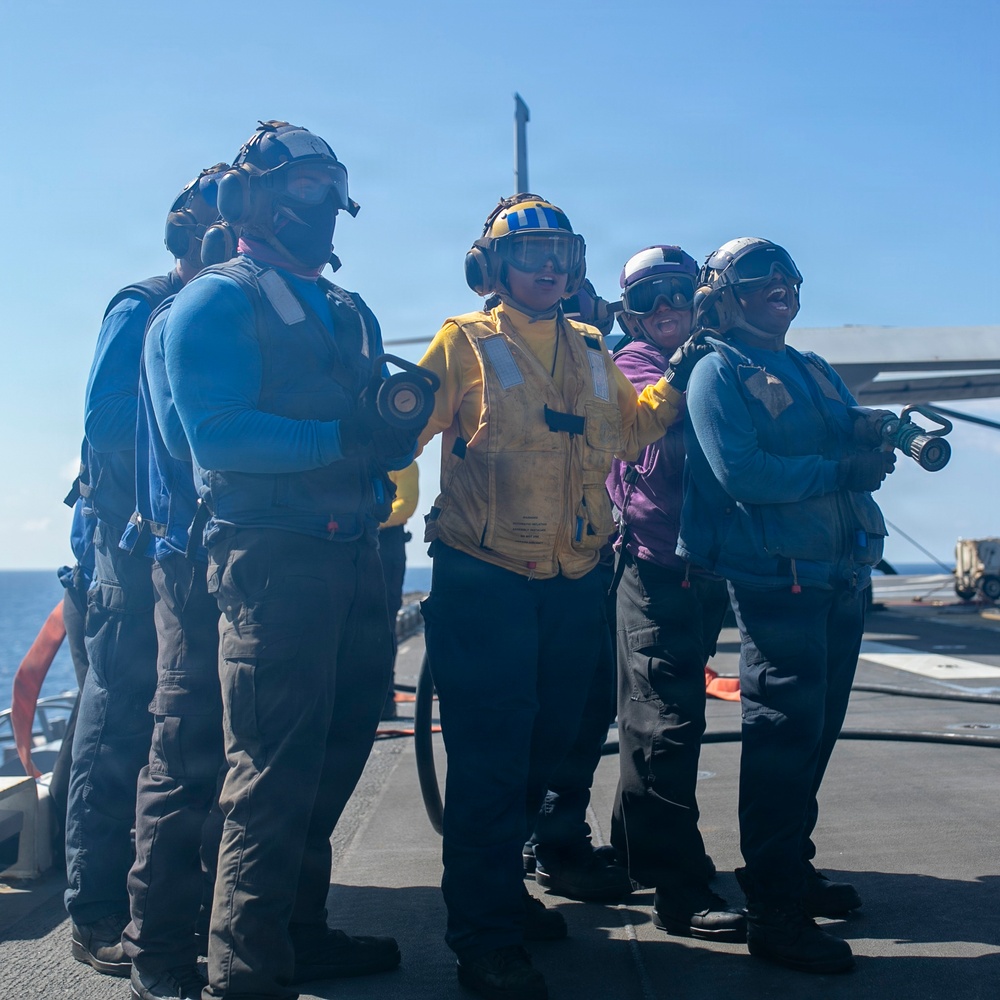 USS Tripoli Conducts Aviation Training Team Drill