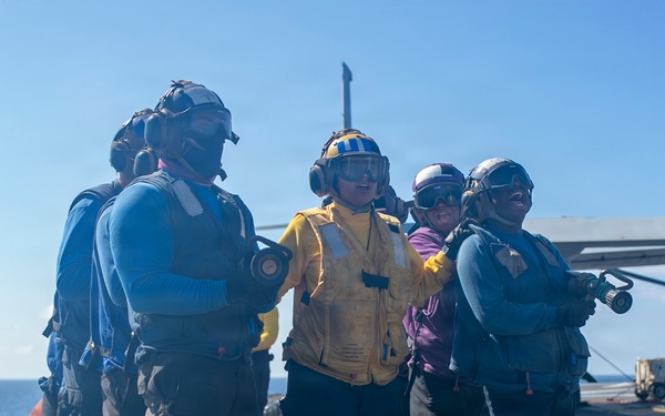 USS Tripoli Conducts Aviation Training Team Drill