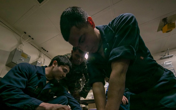 USS Tripoli Sailors Conduct CPR Training