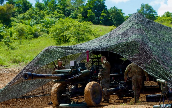 Keris Strike 26: Oklahoma Army National Guard Soldiers prep howitzer for live fire exercise with Malaysian Army