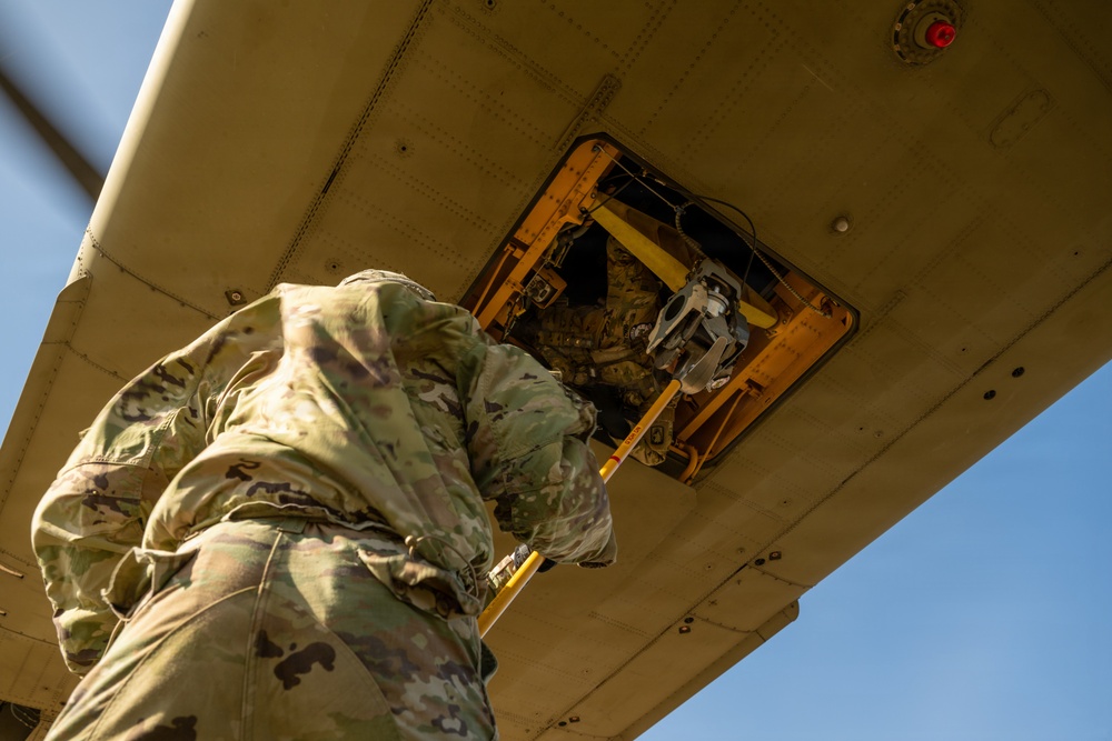 809th MRBC and 12th CAB conduct sling load and rafting operations