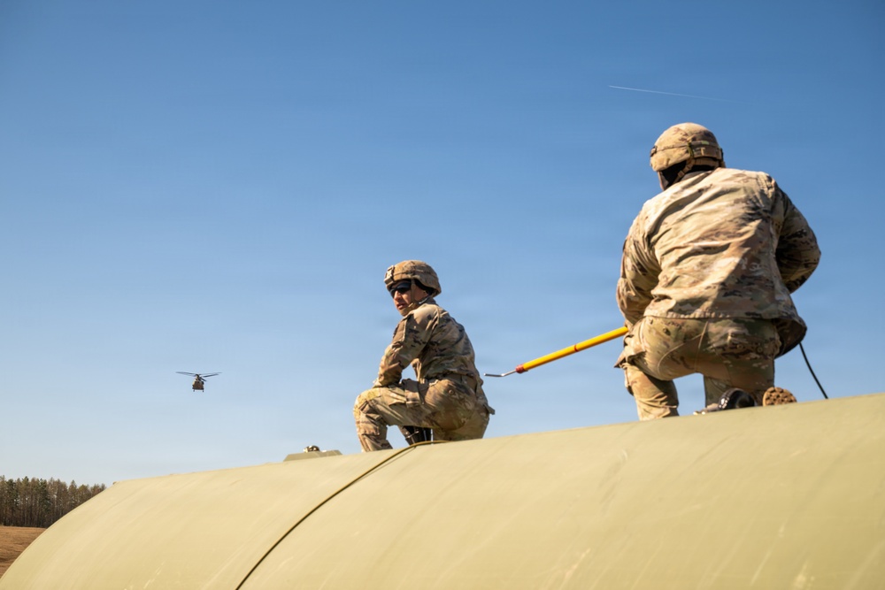 809th MRBC and 12th CAB conduct sling load and rafting operations