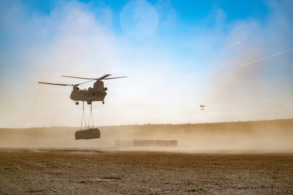 809th MRBC and 12th CAB conduct sling load and rafting operations