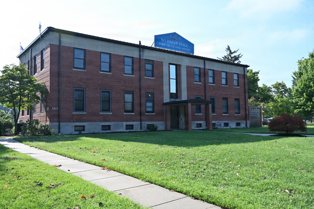 Rear View of U.S. Army Support Activity Fort Dix Headquarters at JB MDL
