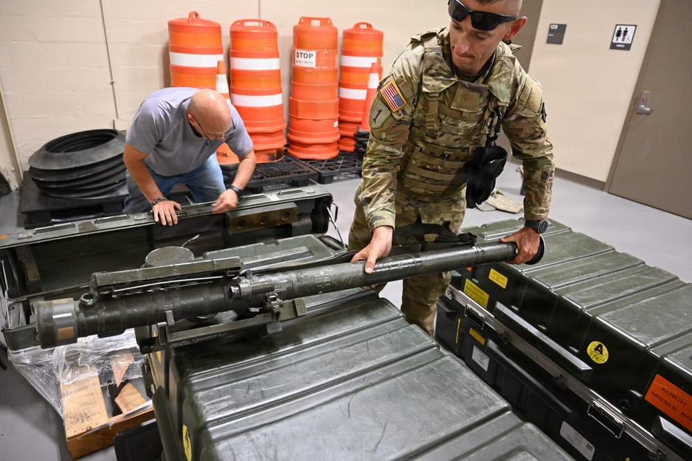 Inventory Check Pennsylvania Army National Guard Soldiers Inventory Stinger Trainers at JB MDL