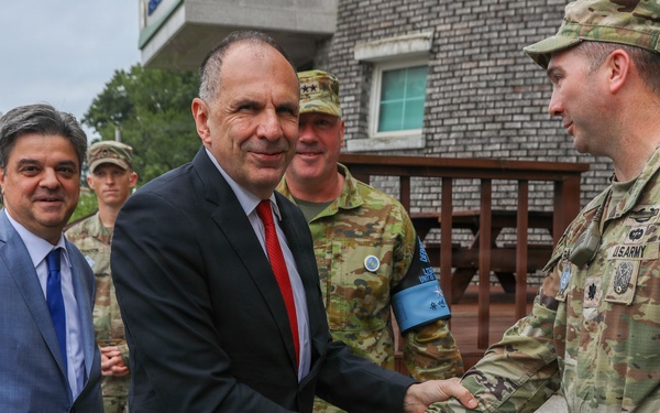 The Greek Minister for Foreign Affairs attends JSA Orientation