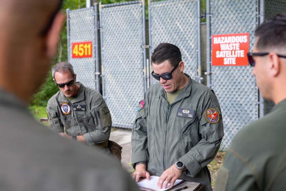 MCAS Cherry Point EOD technicians participate in an exploitation range