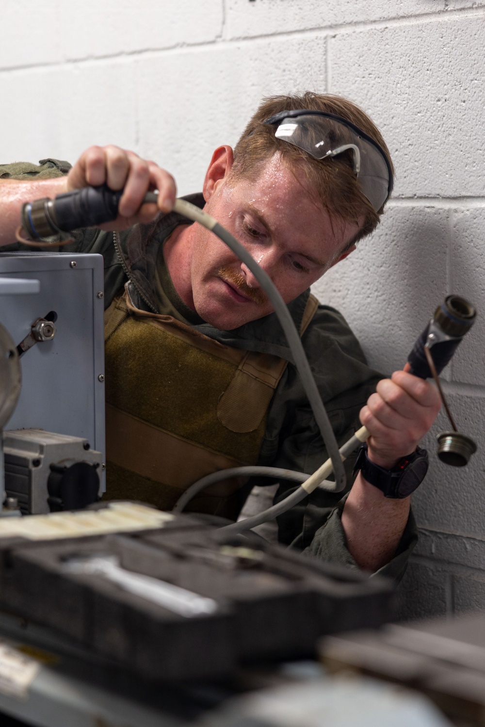 MCAS Cherry Point EOD technicians participate in an exploitation range