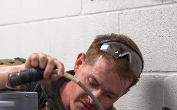 MCAS Cherry Point EOD technicians participate in an exploitation range