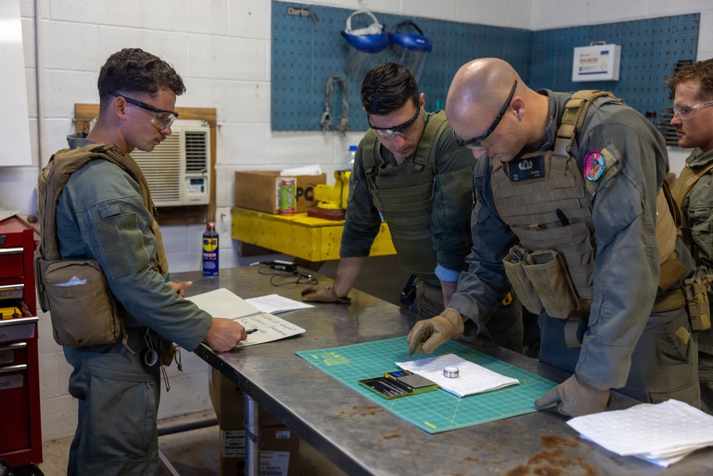 MCAS Cherry Point EOD technicians participate in an exploitation range