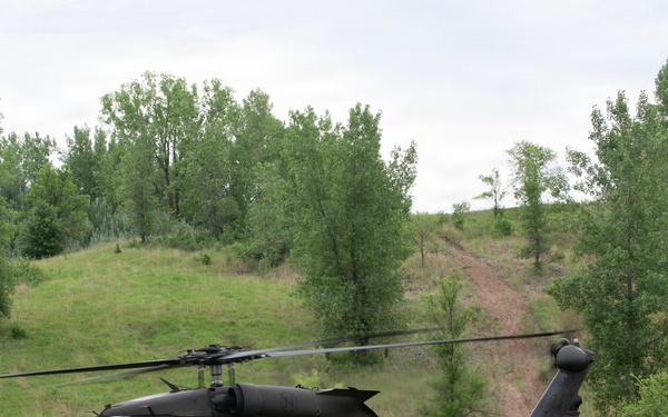Security Forces Conduct Medevac Training with Army Aviation