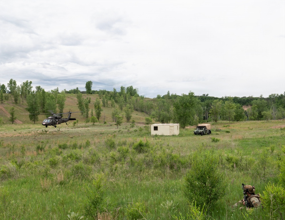 Security Forces Conduct Medevac Training with Army Aviation