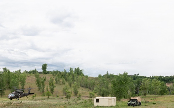 Security Forces Conduct Medevac Training with Army Aviation