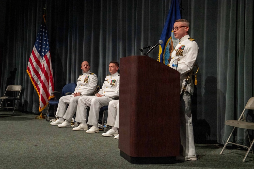 Cmdr. Daniel Brauer relieves Cmdr. Ryan Stewart as commanding officer of USS Henry M. Jackson (SSBN 730) Gold Crew