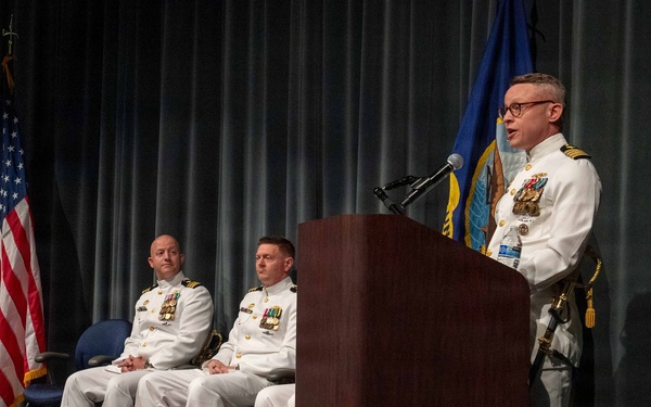 Cmdr. Daniel Brauer relieves Cmdr. Ryan Stewart as commanding officer of USS Henry M. Jackson (SSBN 730) Gold Crew