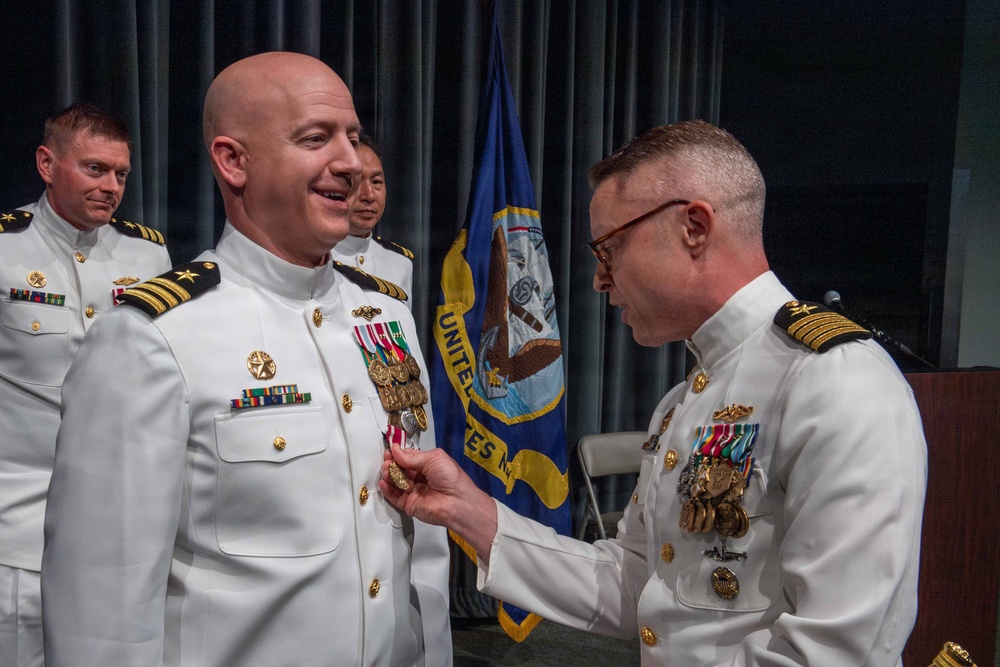 Cmdr. Daniel Brauer relieves Cmdr. Ryan Stewart as commanding officer of USS Henry M. Jackson (SSBN 730) Gold Crew