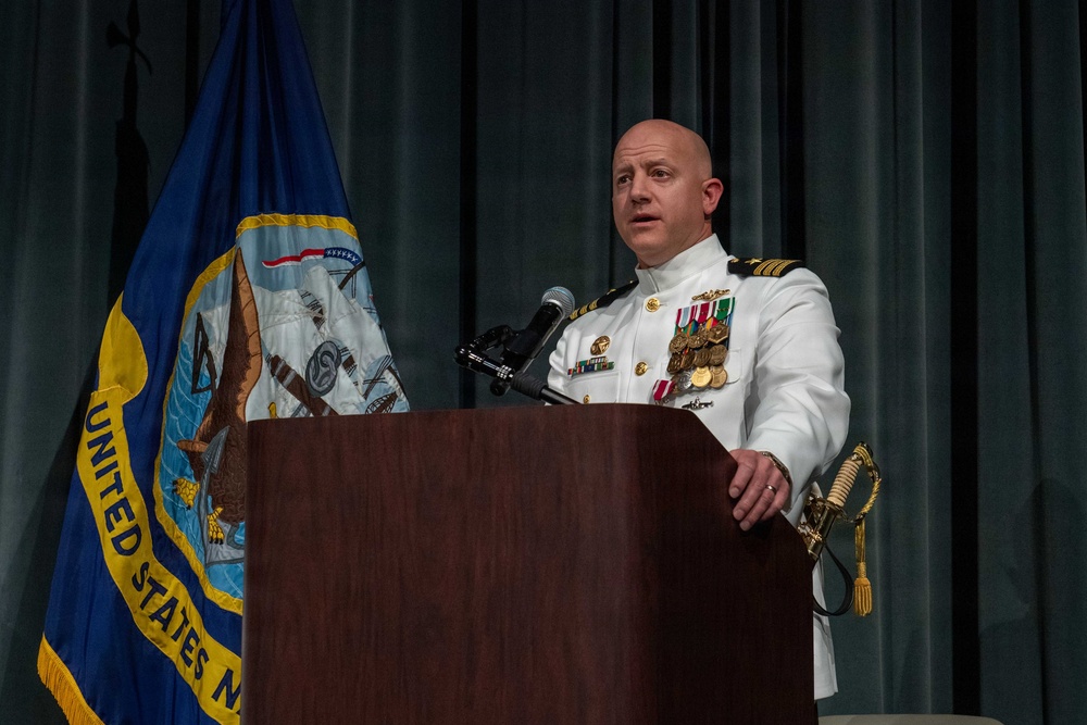 Cmdr. Daniel Brauer relieves Cmdr. Ryan Stewart as commanding officer of USS Henry M. Jackson (SSBN 730) Gold Crew