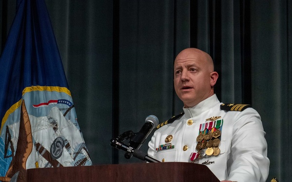 Cmdr. Daniel Brauer relieves Cmdr. Ryan Stewart as commanding officer of USS Henry M. Jackson (SSBN 730) Gold Crew