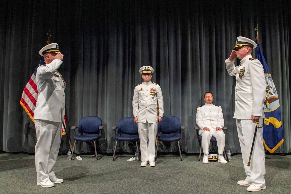 Cmdr. Daniel Brauer relieves Cmdr. Ryan Stewart as commanding officer of USS Henry M. Jackson (SSBN 730) Gold Crew
