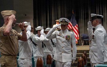 Cmdr. Daniel Brauer relieves Cmdr. Ryan Stewart as commanding officer of USS Henry M. Jackson (SSBN 730) Gold Crew