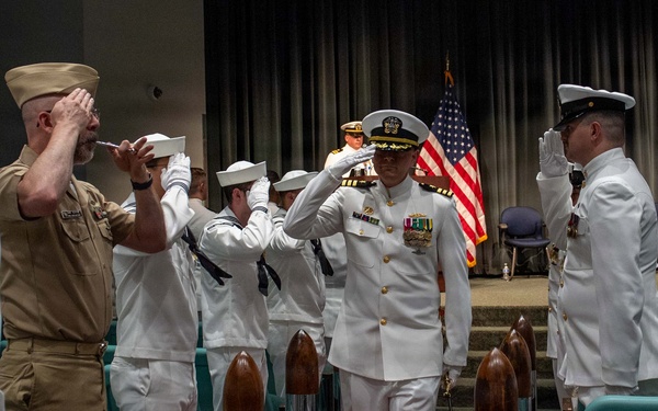 Cmdr. Daniel Brauer relieves Cmdr. Ryan Stewart as commanding officer of USS Henry M. Jackson (SSBN 730) Gold Crew